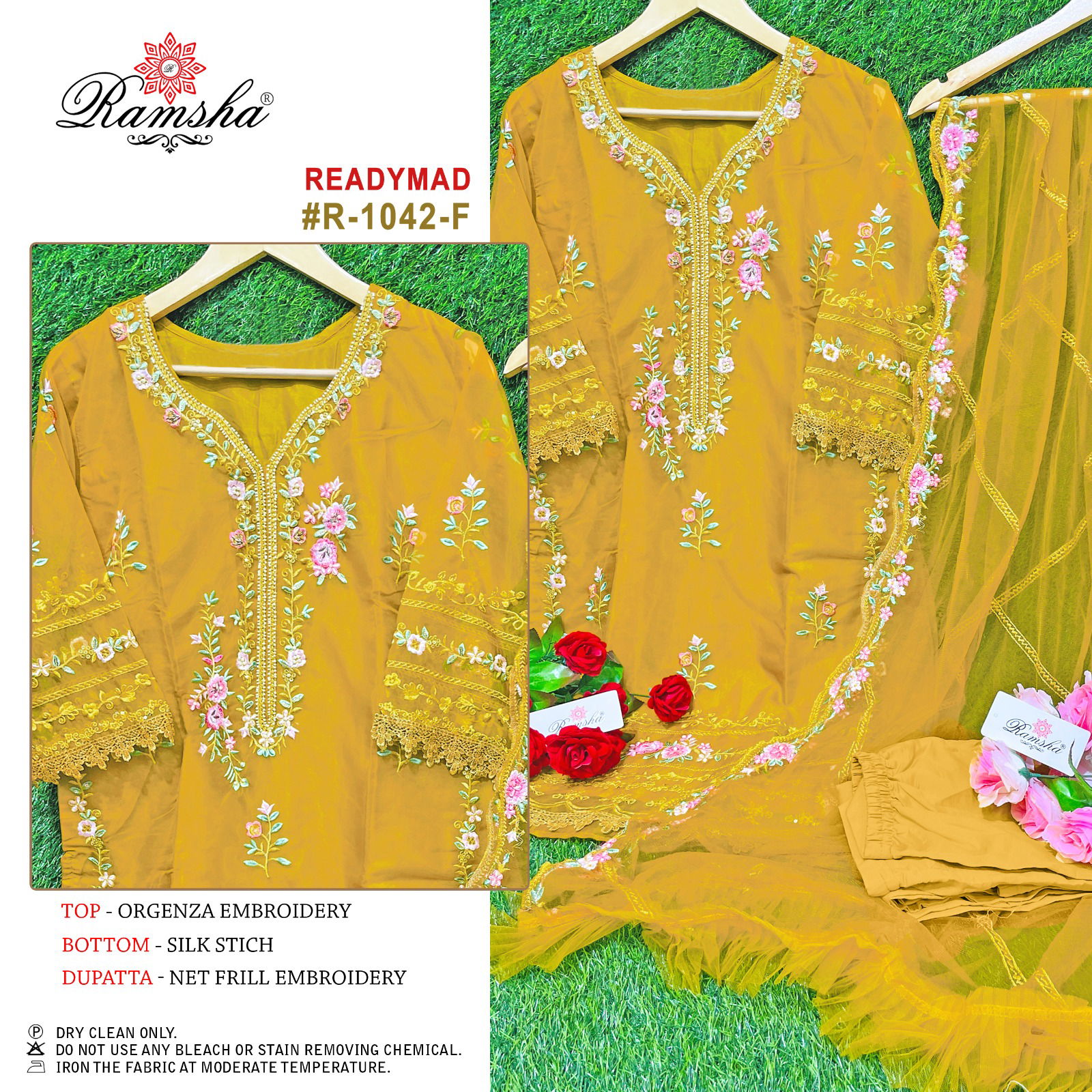 R 1042 Nx E To H By Ramsha Orgenza Pakistani Readymade Suits Wholesalers In Delhi